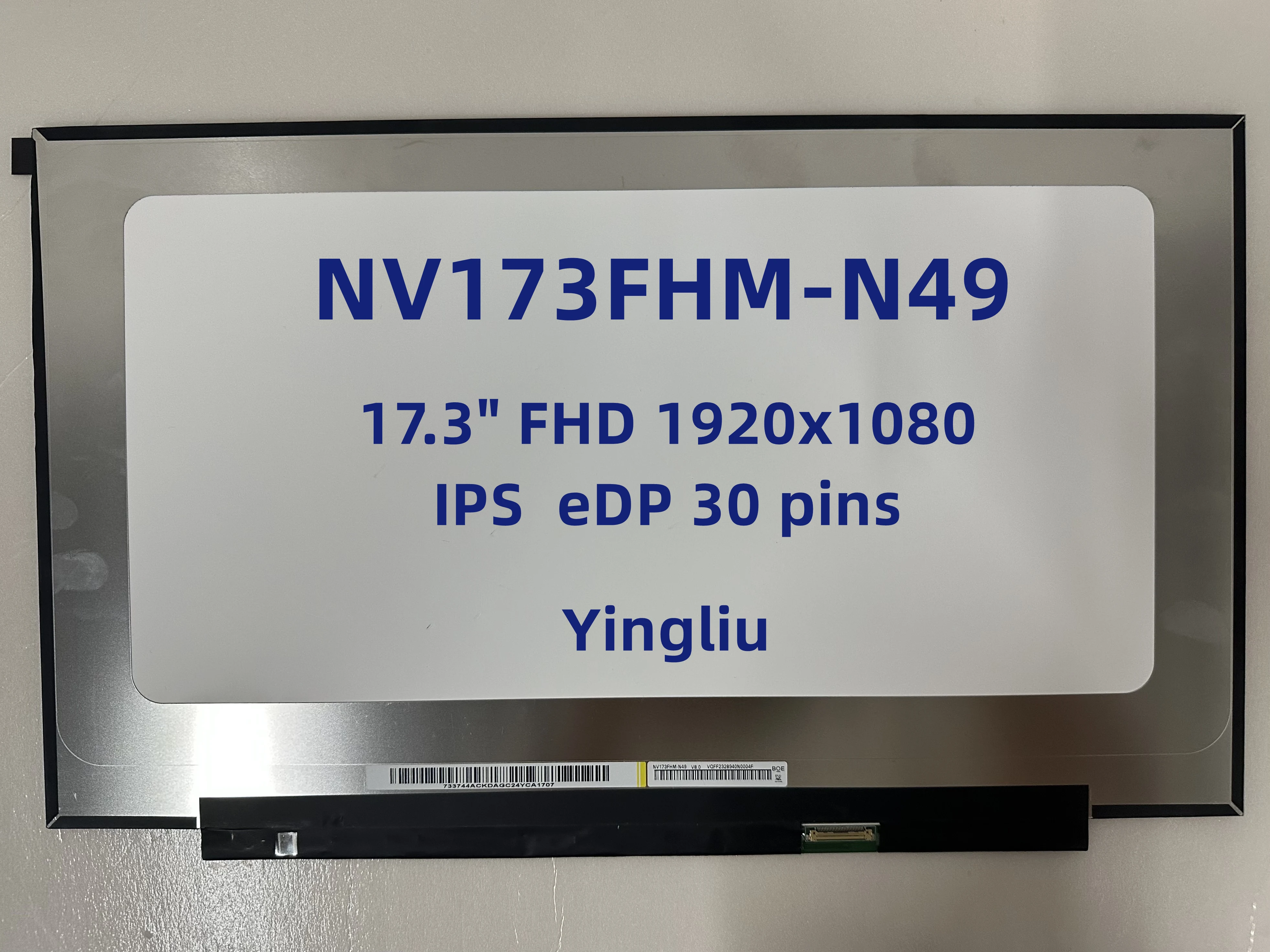 

New 17.3" FHD 1920x1080 Laptop LCD Screen NV173FHM N49 NV173FHM-N49 fit B173HAN04.3 B173HAN04.2 N173HCE-E3A E3B NV173FHM-N49