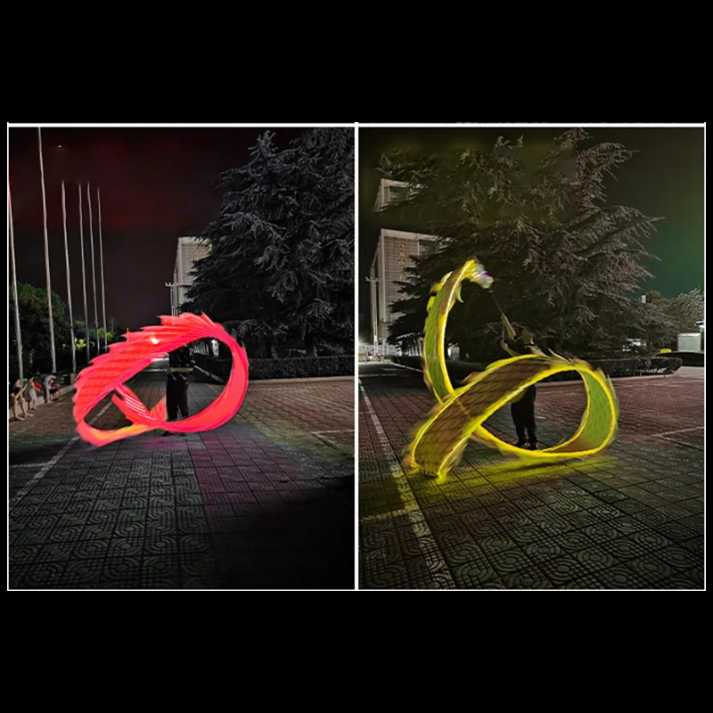3M 5M Chinese Dragon Dance Performance Props Halloween Festival Party Decor Colorful LED Props New Year Fun Fitness Accessories