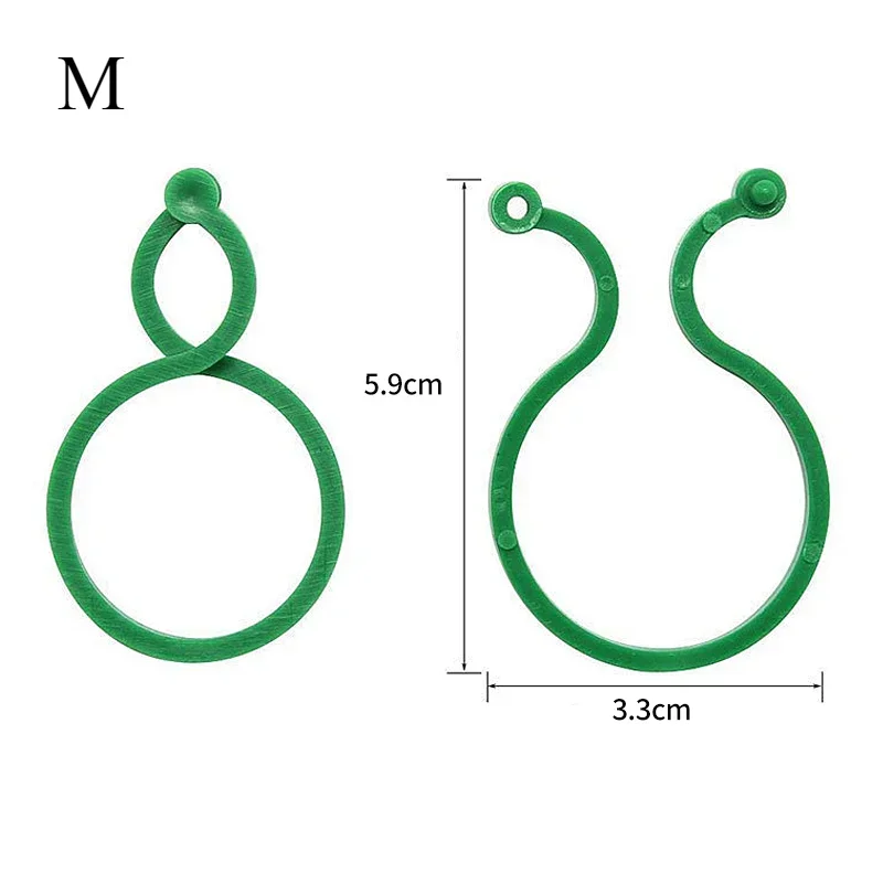 50PCS Garden Vine Strapping Clips Plant Bundled Buckle Ring Holder Tomato Plant Stand Support Tool Garden Tomato Grapevine Ties