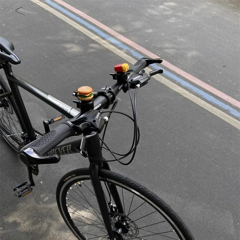 3 قطعة جرس الدراجة همبرغر مضحك الكرتون جرس الدراجة بصوت عال وهش واضح الصوت ل التوازن الدراجة ، سكوتر ، الدراجات الجبلية اكسسوارات الدراجات #4