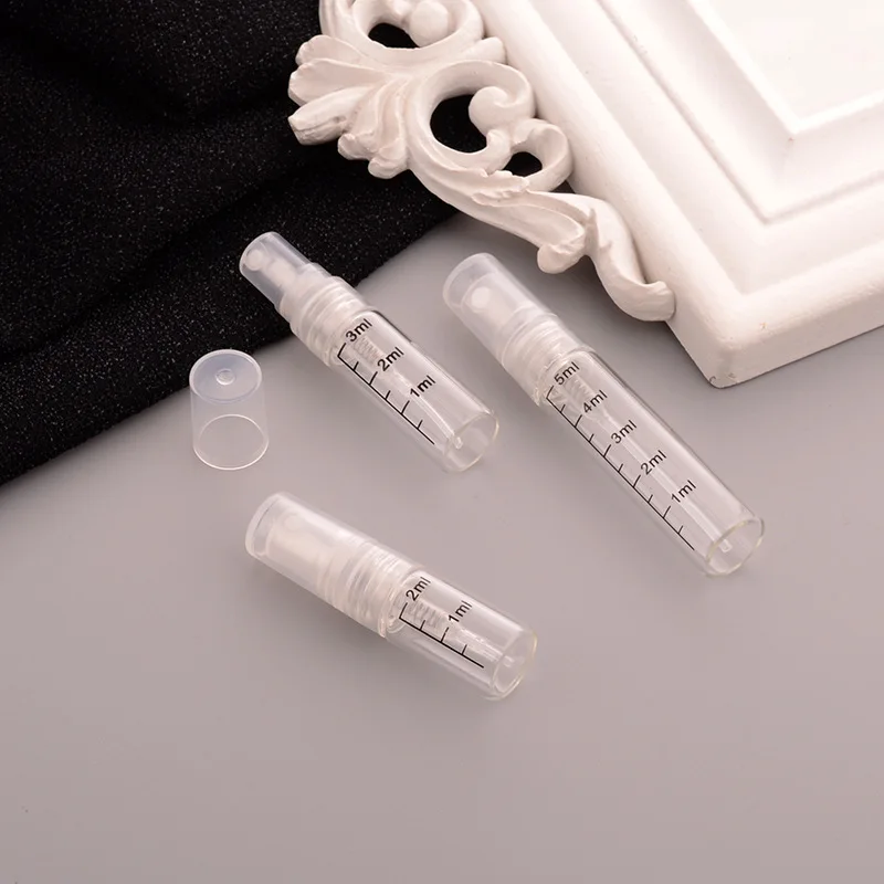 2/3/5ml Scale Perfume Bottles Test Pack Empty Sample Vials Portable Spray Test Tube