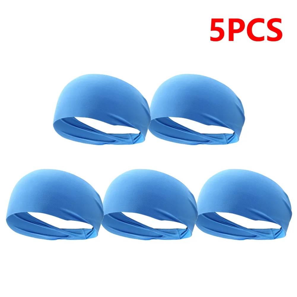 Elastic Sports Headbands Sweat Absorption Headdress Quick Dry Workout Headband Anti-slip Breathable Sweatbands for Yoga Running 썸네일 7