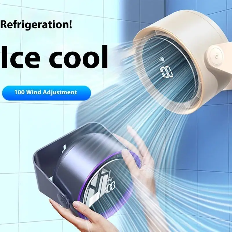 2025 جديد مروحة تبريد الهواء الصغيرة مروحة مكتب صغير هادئ مع ملمس ABS للسرعة القابلة للتعديل