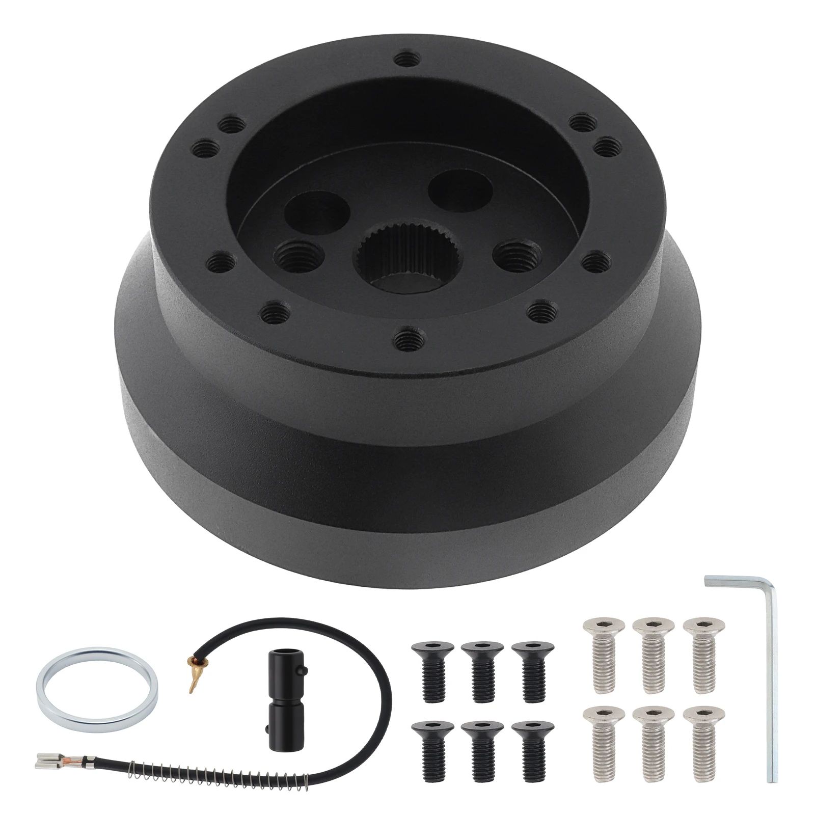 Universal 5 And 6 Hole Billet Steering Wheel Hub Adapter Aluminum Alloy Racing Steering Wheel Quick Release Hub Adapter
