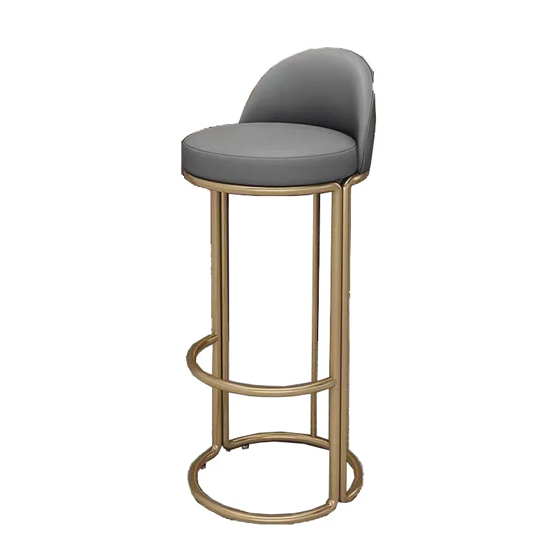 

‖x-Luxury Gold Metal Nordic Kitchen Bar Stool Modern Leather Cafe High Bar Chairs for Bar Table*