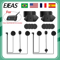 EJEAS 마이크 헤드셋 C타입 플러그, 양면 테이프 베이스 장착 클립, 오토바이 헬멧 인터콤 액세서리, V6 Pro +/V4 Plus