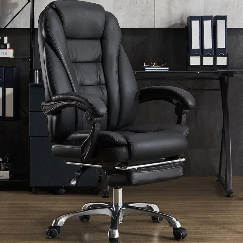 

Supportive Cushioned High Back Office Chair Rolling Ergonomic Comfortable Leather Executive Designer boss chair Furniture