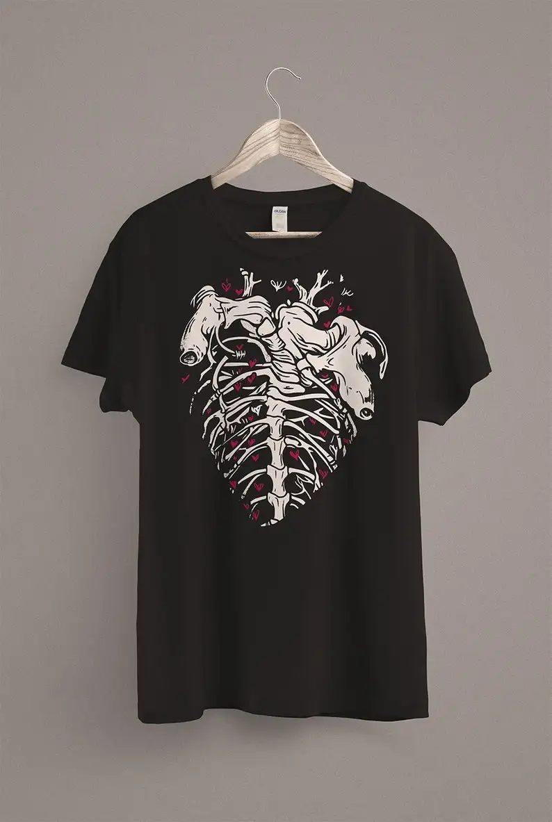 

Creepy Cute Rib Cage Pastel Goth Tee