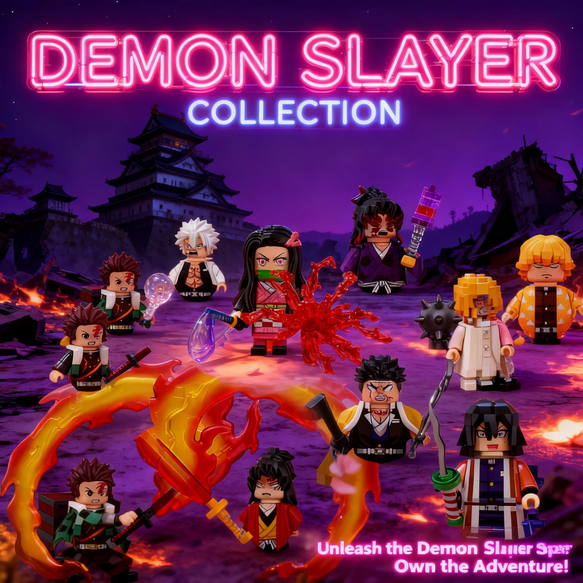 Image of 2026 Demon Slayer Bausteine Blind Box WM2998-3008 Actionfiguren Bausteine Spielzeug Geschenke für Kinder Sammlerstücke Anime