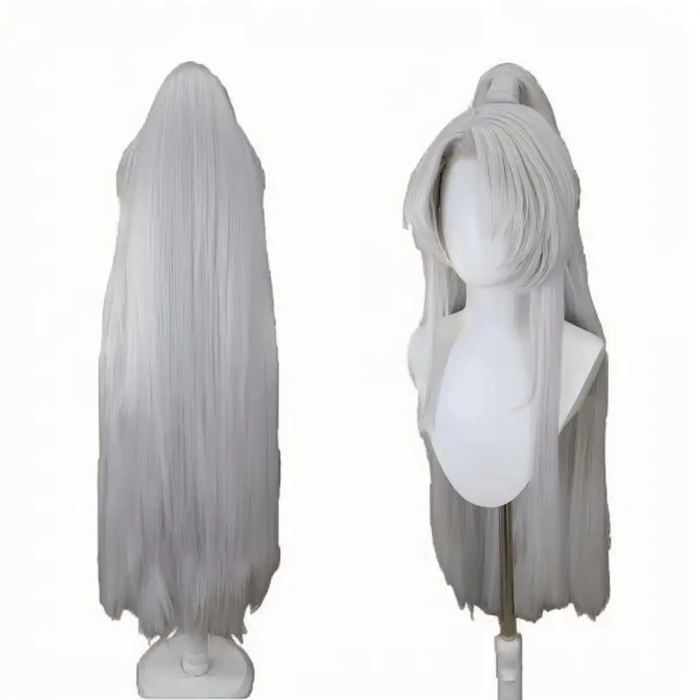 100 cm Azur Lane Vanguard Cosplay Wig Anime Game Hair Lolita Hairdo Teased Hair Weft Clip-in Hair Extension for Voluminous Style