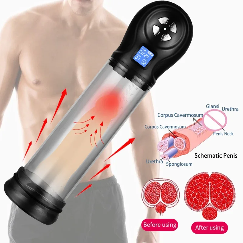 Electric penis pump vacuum pump for penis enlargement penile enlarger male masturbators sex toys for men exercising sex product