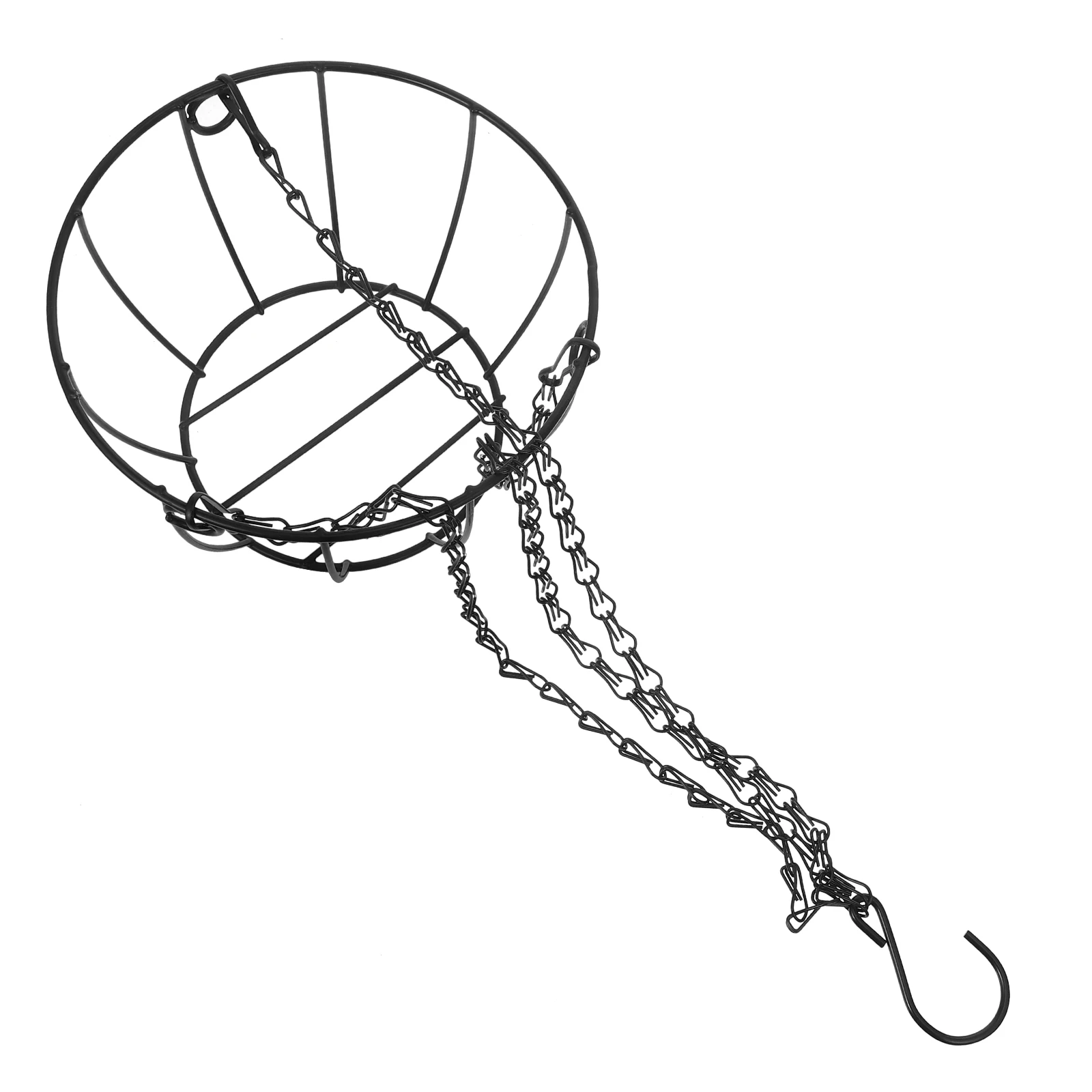 1 قطعة سلة زراعة معلقة الحديد حامل نبات سلك معدني مستدير لحديقة في الشرفة في الهواء الطلق استخدام داخلي نباتات العنكبوت العصارة #6