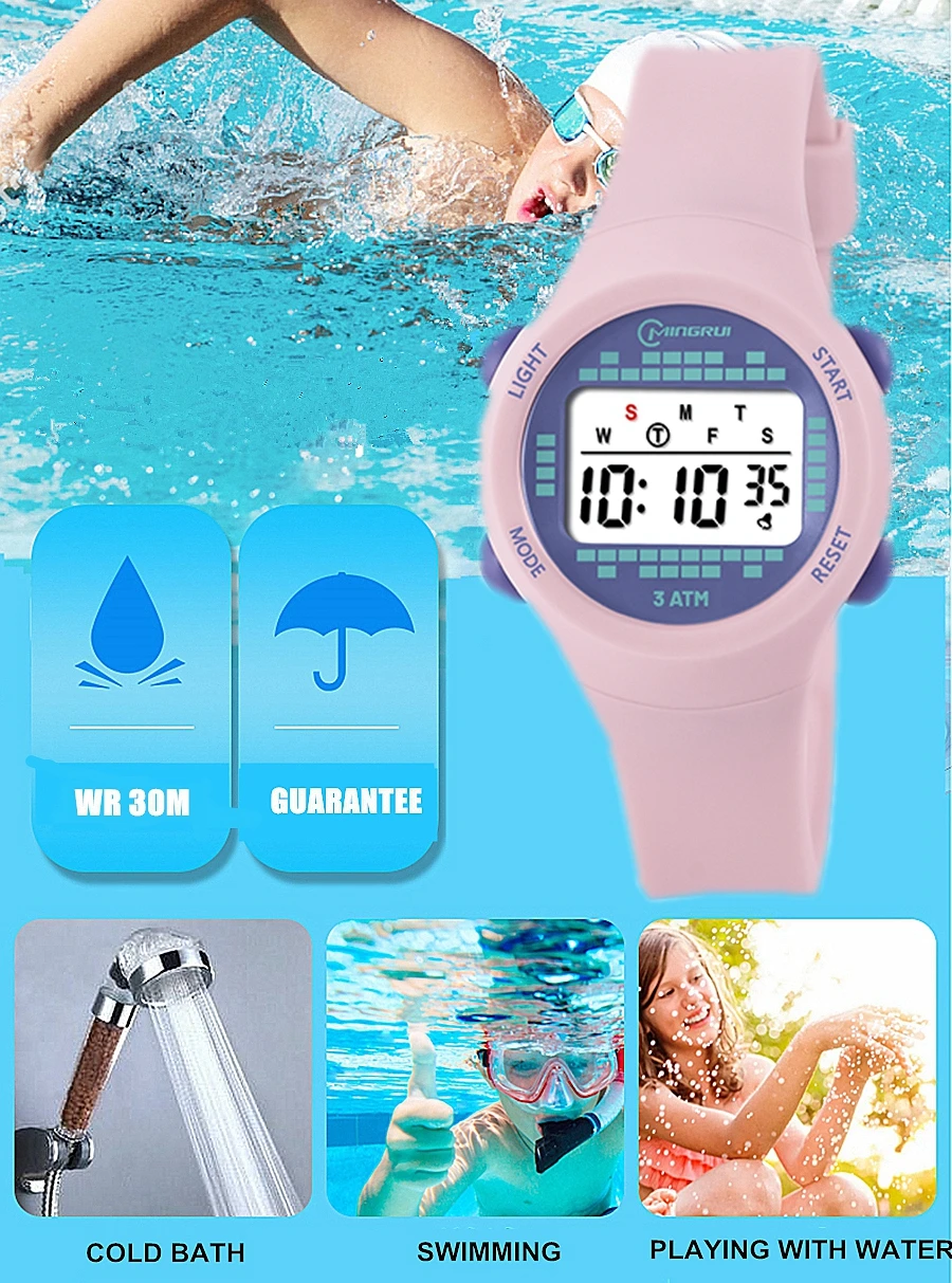 Kids Sport Watches Alarm Stopwatch Children Digital Watch For Boys Girls 30M Waterproof Military Student Electronic Wristwatch