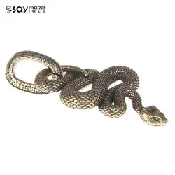 1PCS Brass Snake Key Ring Boa Key Chain Outdoor Small Accessories DIY White Snake Car Hanging Keychain