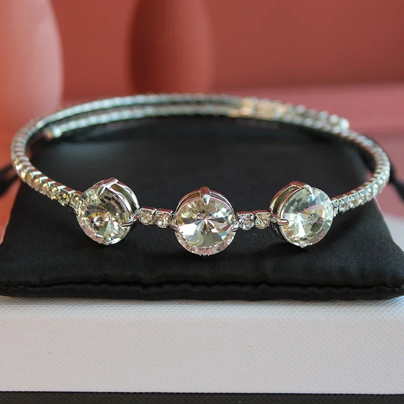 

Europe America 5A Crystal Full Diamond Choker Luxury Necklace Women Top Quality Jewelry Sweet Girl Designer Brand Trend