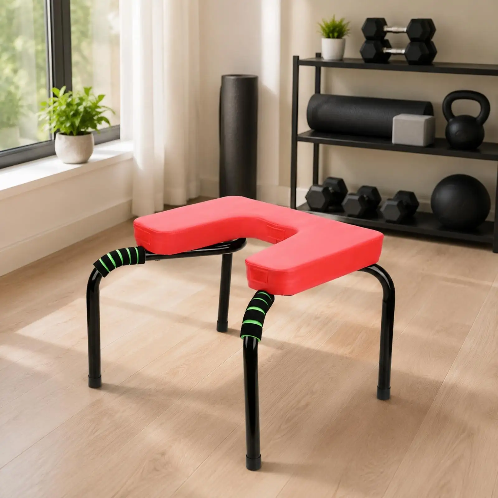 Inversion Yoga Trainer Stool for Gym Extension Apparatus Home Stretcher Bench with Stable Base Padded Surface for Recovery
