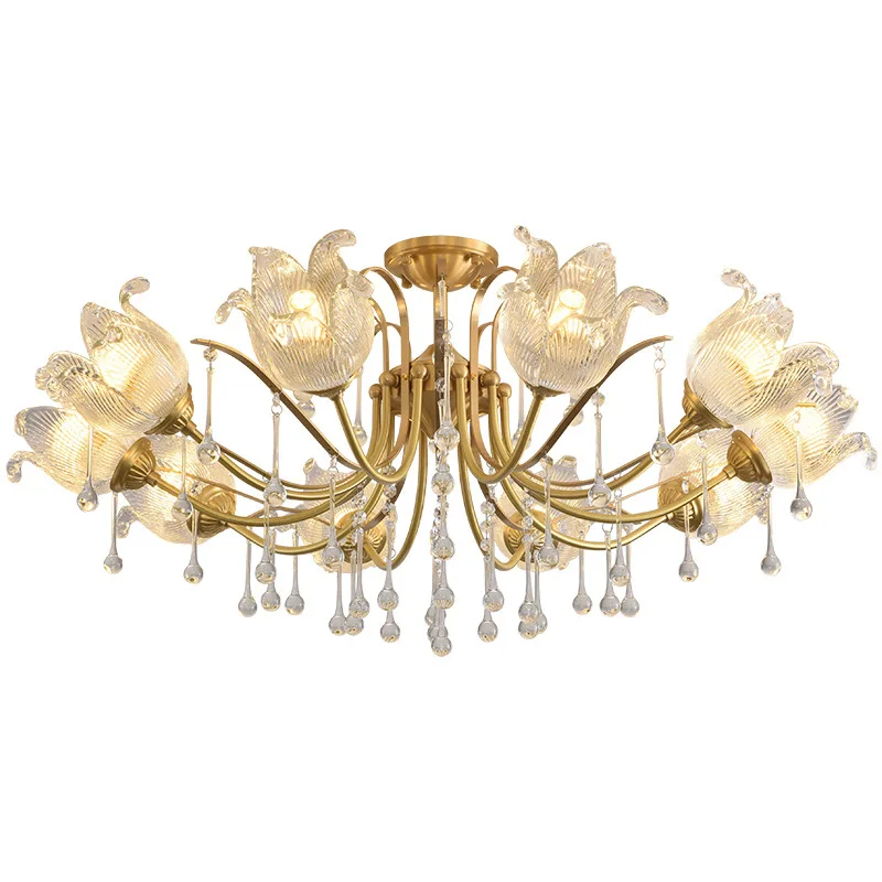 

Living room chandelier, romantic retro hall main light