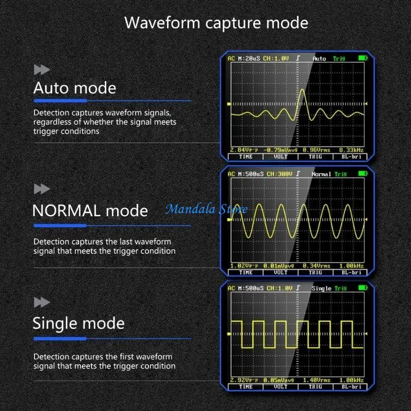 U2JC Multifunction Digital Oscilloscope Multimeter with waveforms Scanning Auto Ranges