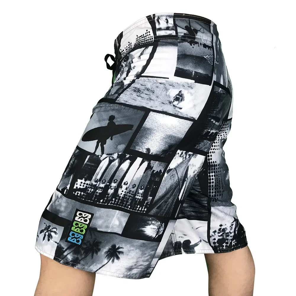 Men's Surf Board Shorts Surfing Beach Trunks Swimming Wear Bermudas Masculina Summer Beach Vacation Casual Swimming