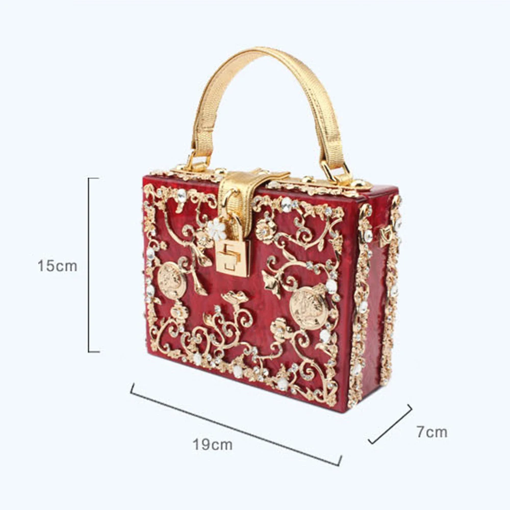 High Grade Acrylic Evening Bag Luxury Rhinestone Designer Clutch Purse Women Wallet Shoulder Crossbody Bag Wedding Party Handbag