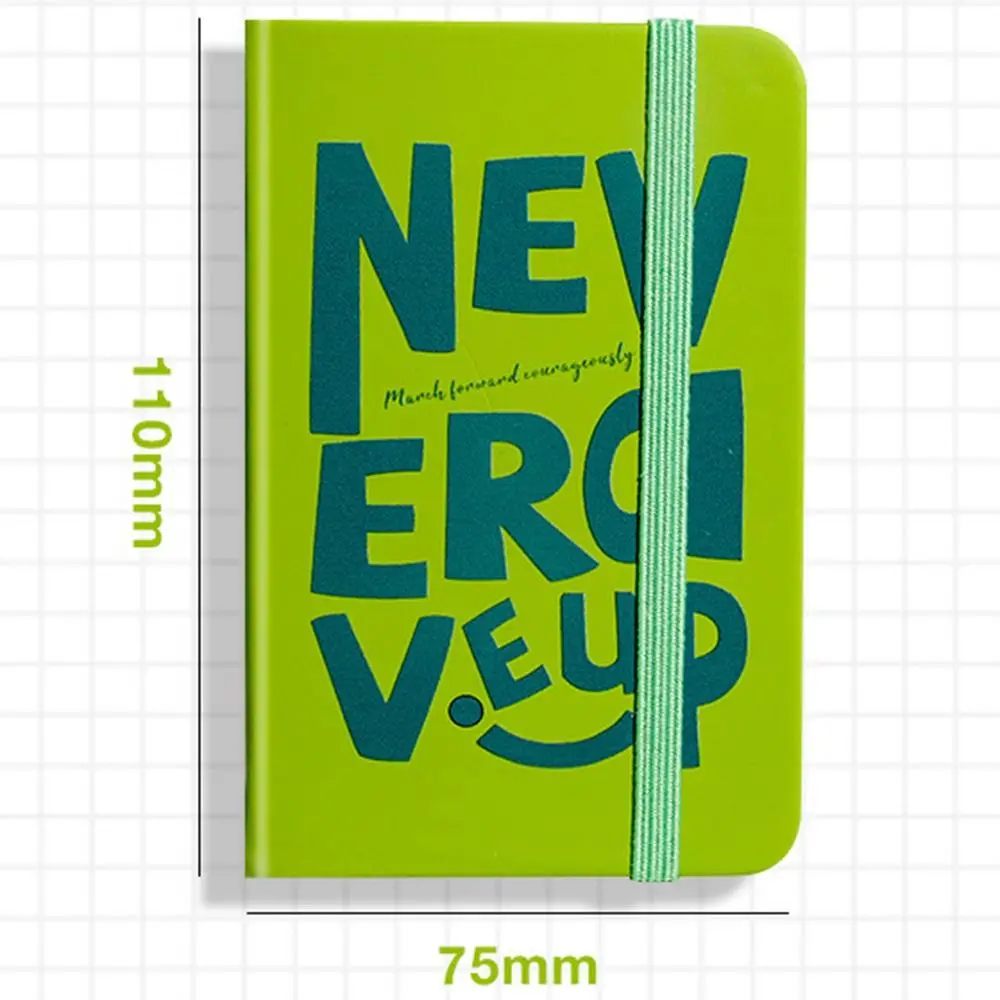 2Pcs American Retro A7 Mini Notebook 192 Pages Thick Paper Portable Pocket Notepad Multifunction Elastic Band Design Datebook