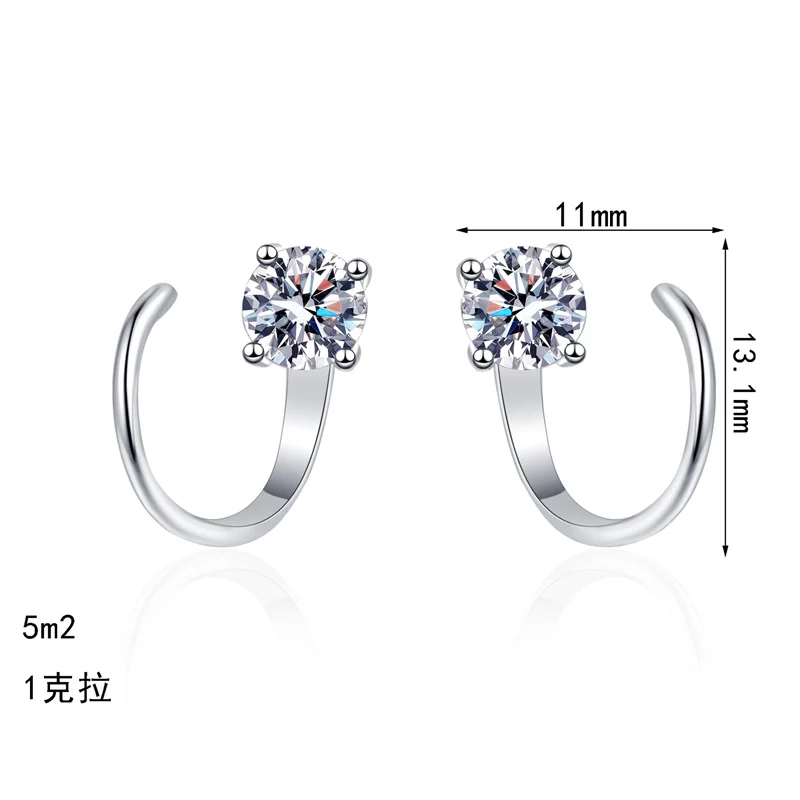 

ZFSILVER модные модные классические s925 серебряные муассанитовые простые вращающиеся серьги для подвесок женские аксессуары ювелирные изделия подарки AZ1453-E