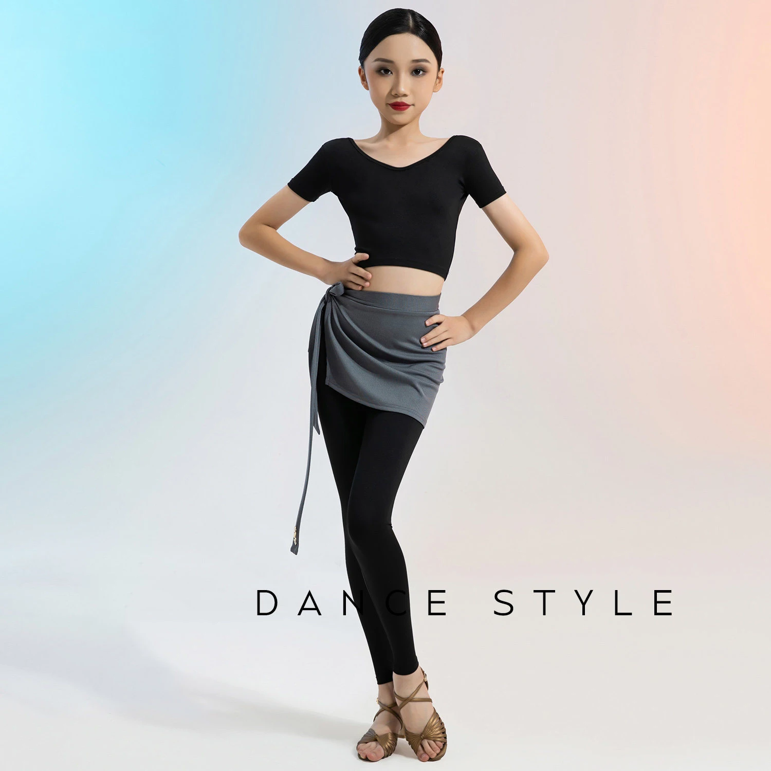 

2026 Новая одежда для латинских танцев для девочек, черные топы, брюки, костюм для самбы, чачи, танго, платье, костюмы для латинских танцев XH3981