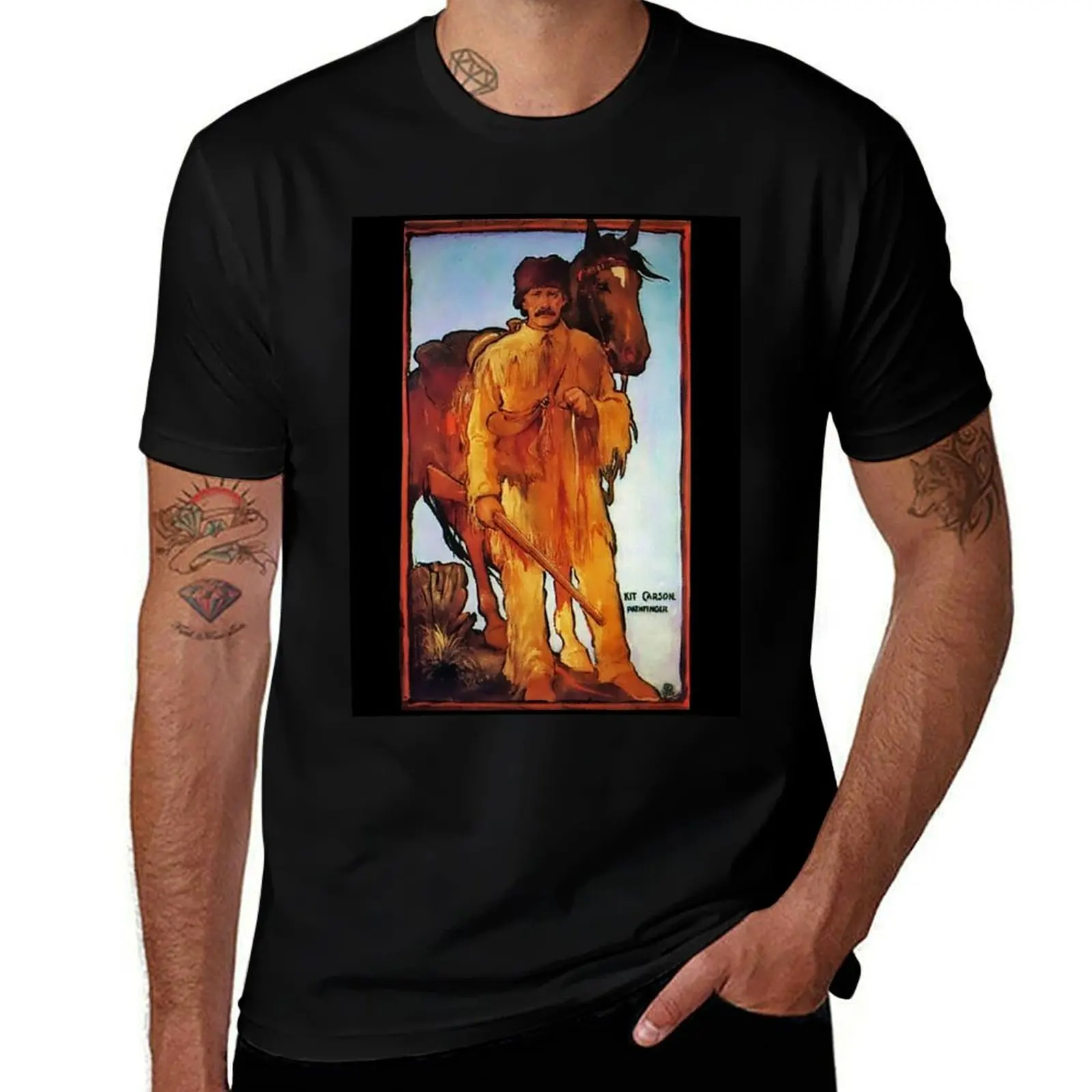 “Kit Carson - Pathfinder” by Gerald Cassidy T-Shirt Dry Fit Running Short Sleeve Top T-Shirt