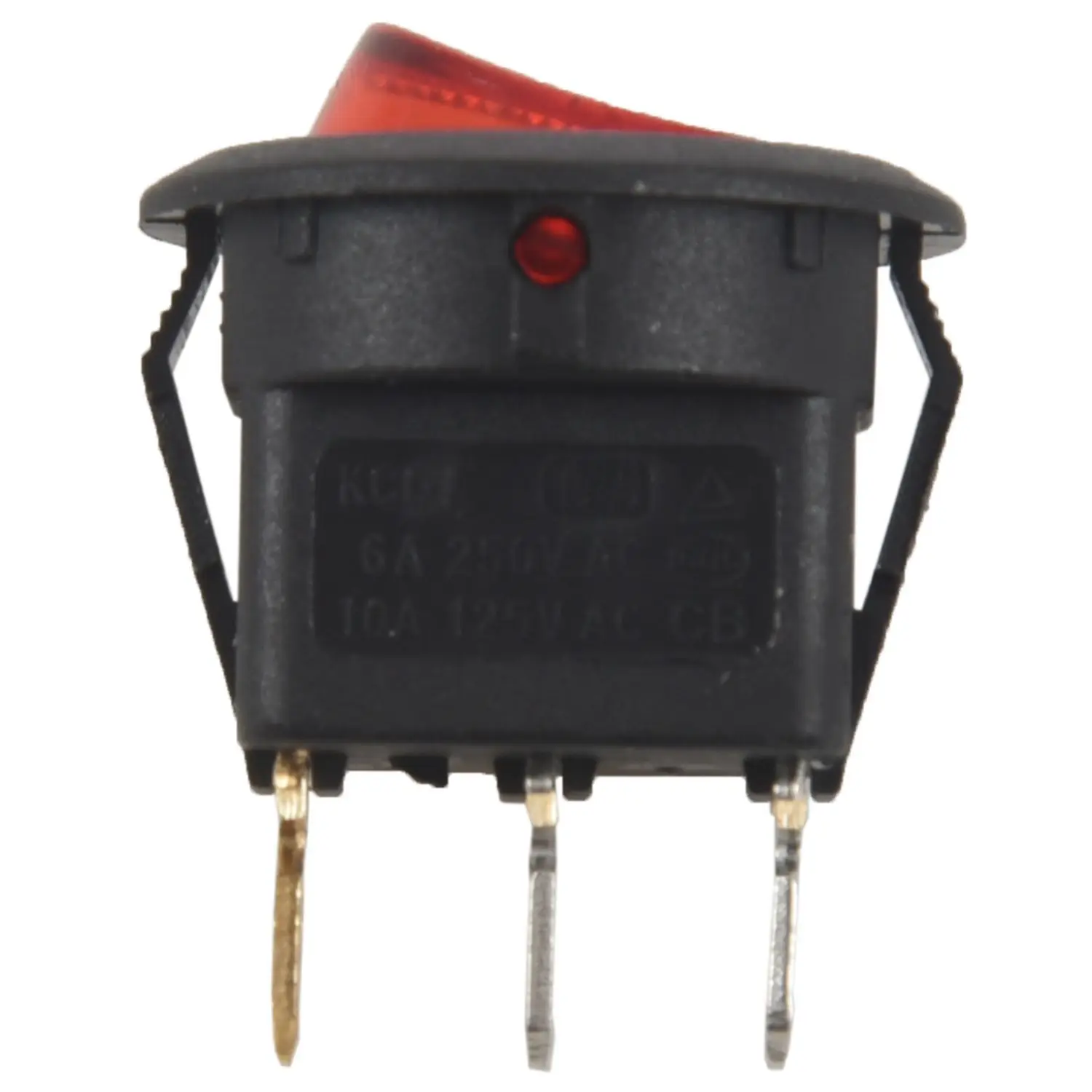 Chave seletora bipolar ON OFF vermelha 3 pinos 20mmT98C