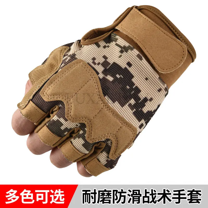 

Camouflage Shooting Fingerless Gloves Bike Motocycle Cycling Gloves Plus Size M-XL Men Gloves Hot