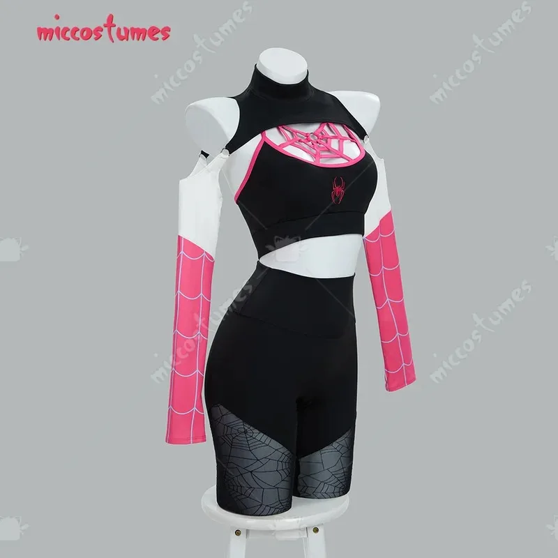 

25COSMiccostumes, женская одежда из трех предметов с принтом паутины, одежда для йоги, спортивная одежда, топ и леггинсы с курткой и повязкой для волос