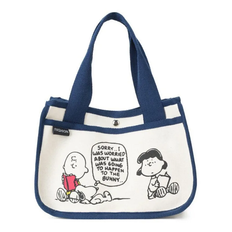 Snoopy New Fun Creative Cartoon Cute Student Creative Casual Fashion Personality High-Looking Versatile Storage Canvas Bag Gift