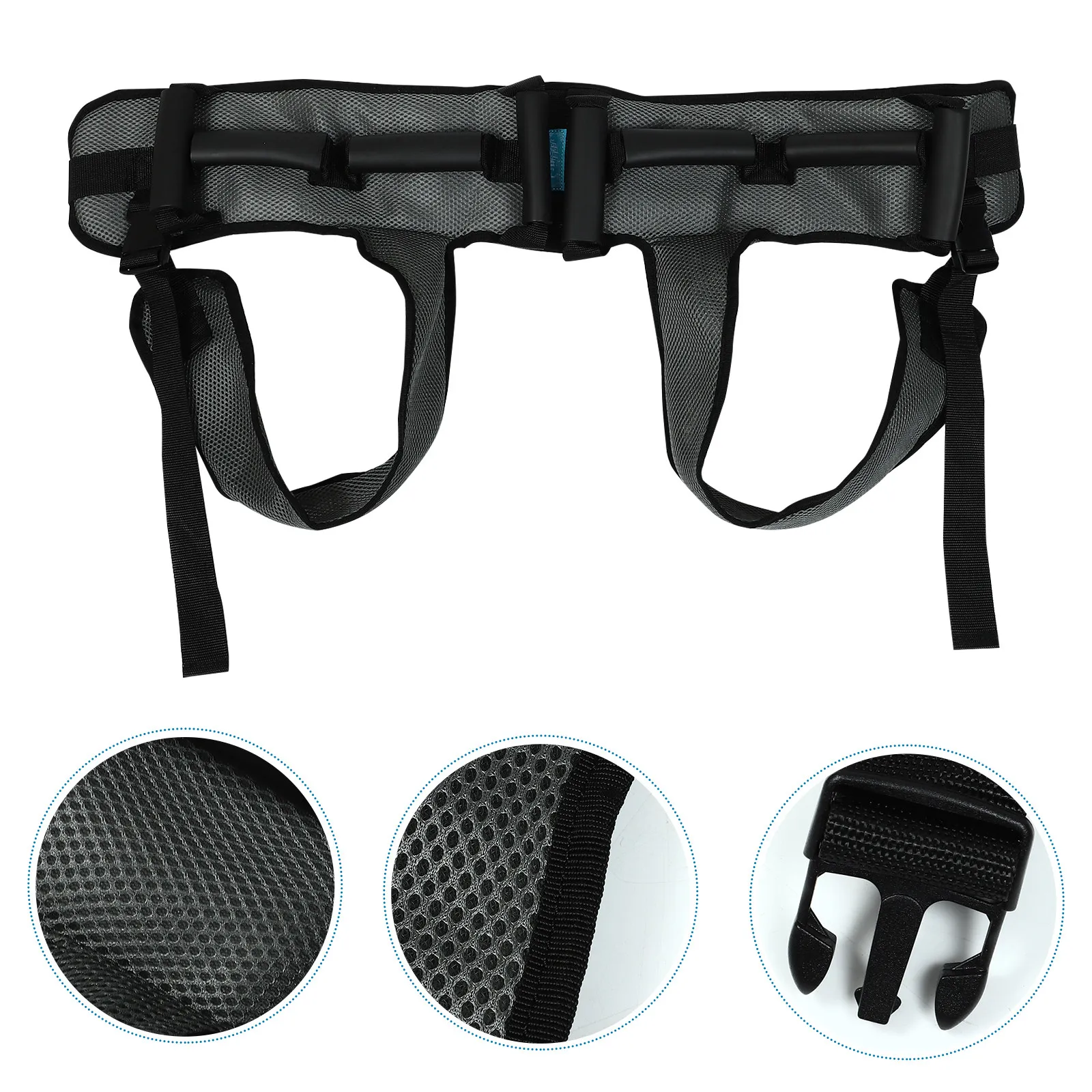 Grey Elder Walking Belt Thick Sponge Padded Reinforced Stitching Anti-Drop Safety Waist Strap Walking Aid Strap for Patients