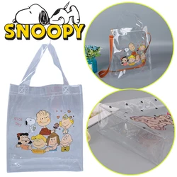 Snoopy Pvc Shopping Bag Transparent Jelly Handbag Cartoon Anime Clear Tote Waterproof Wedding Birthday Drinks Packaging Gift Bag