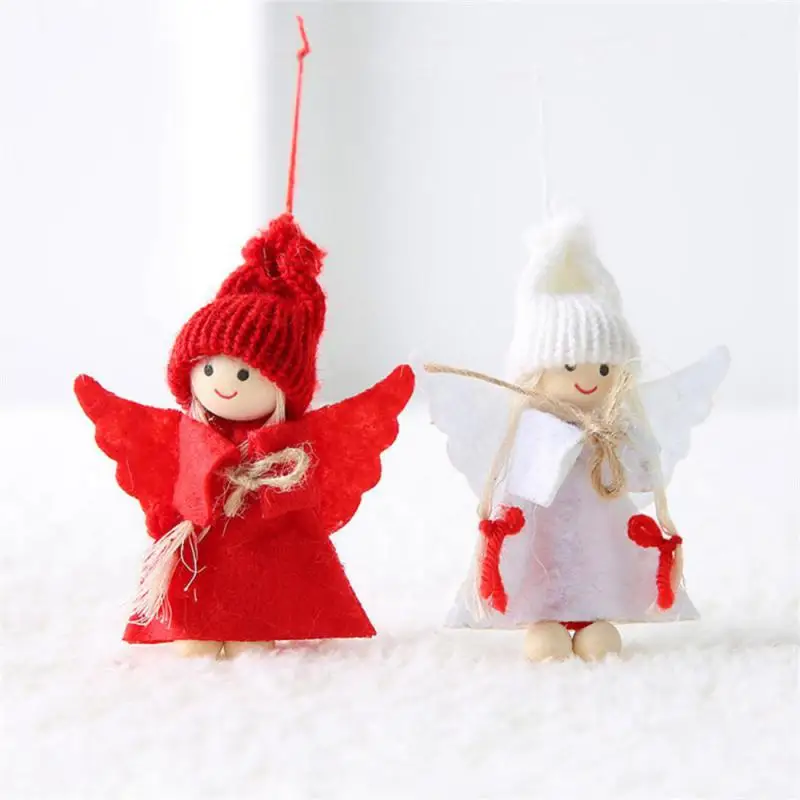 2pcs 2024 Christmas Ornament Doll Xmas Tree Decor Hanging Angel Faceless Doll Christmas Home Decorations Kids New Year Gift Noel