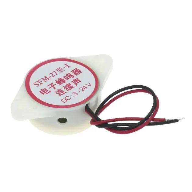 SFM-27 Intermittent Sound Continuous Sound DC 3V-24V Electronic Buzzer High Decibel Alarm