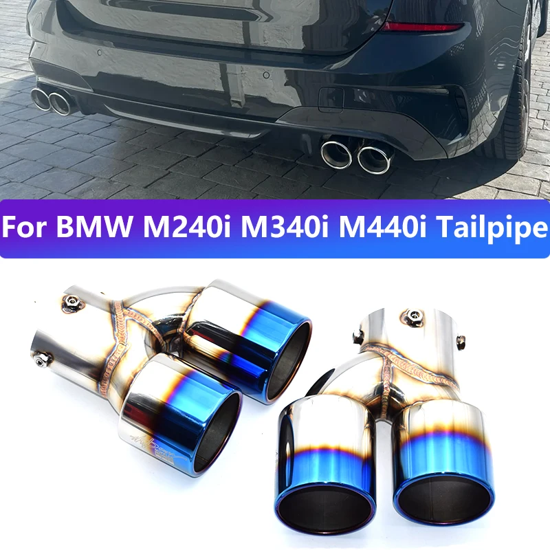 

Для BMW G20 G21 M340i G22 M240i G42 M440i 2019-2025 гг., выхлопная труба, модифицированное углеродное волокно, черный наконечник глушителя, сопло
