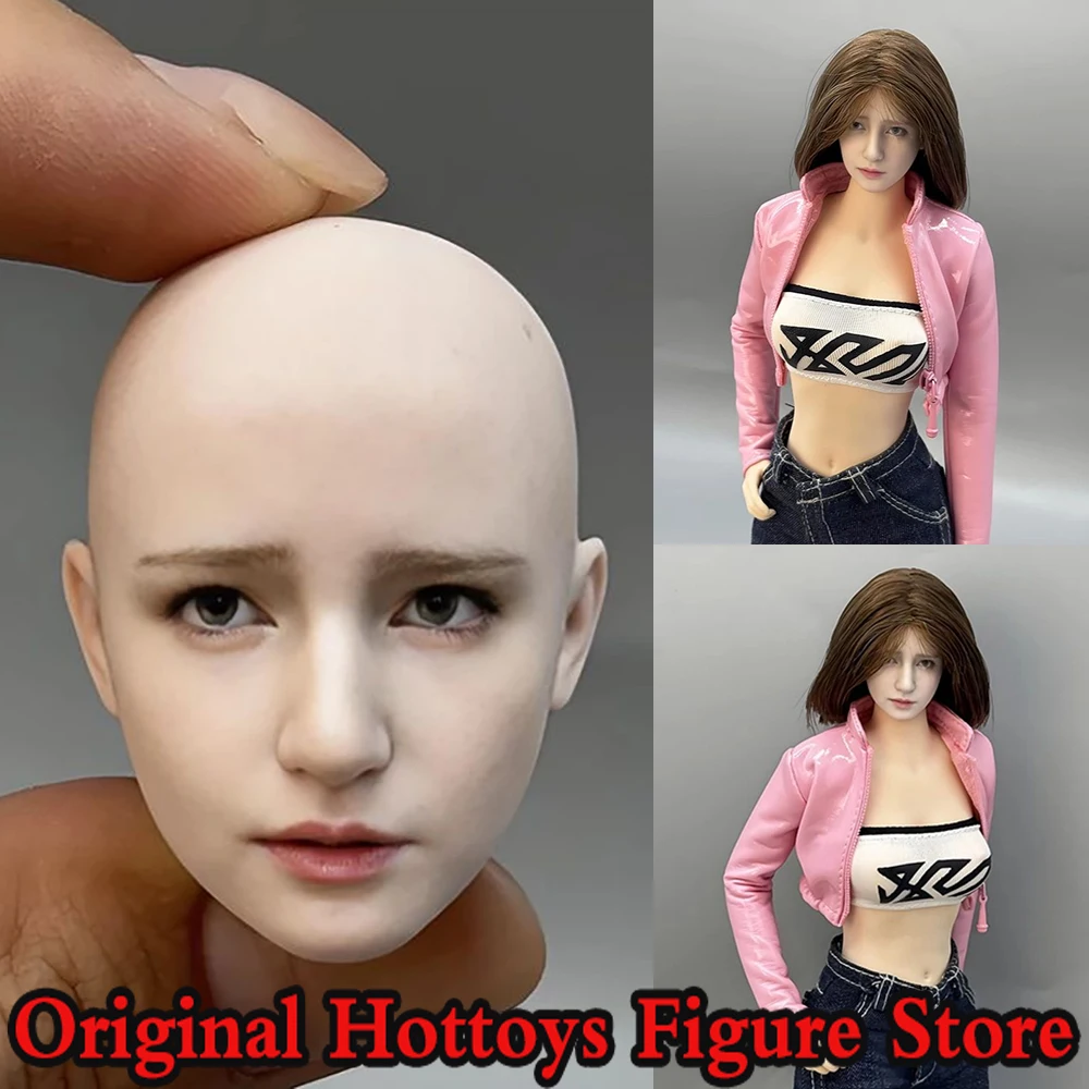 In Stock 1/6 Scale Female Soldier Head Sculpture Yi Nuo The Wronged Girl Head Carving For 12-inches Action Figure Doll Toys