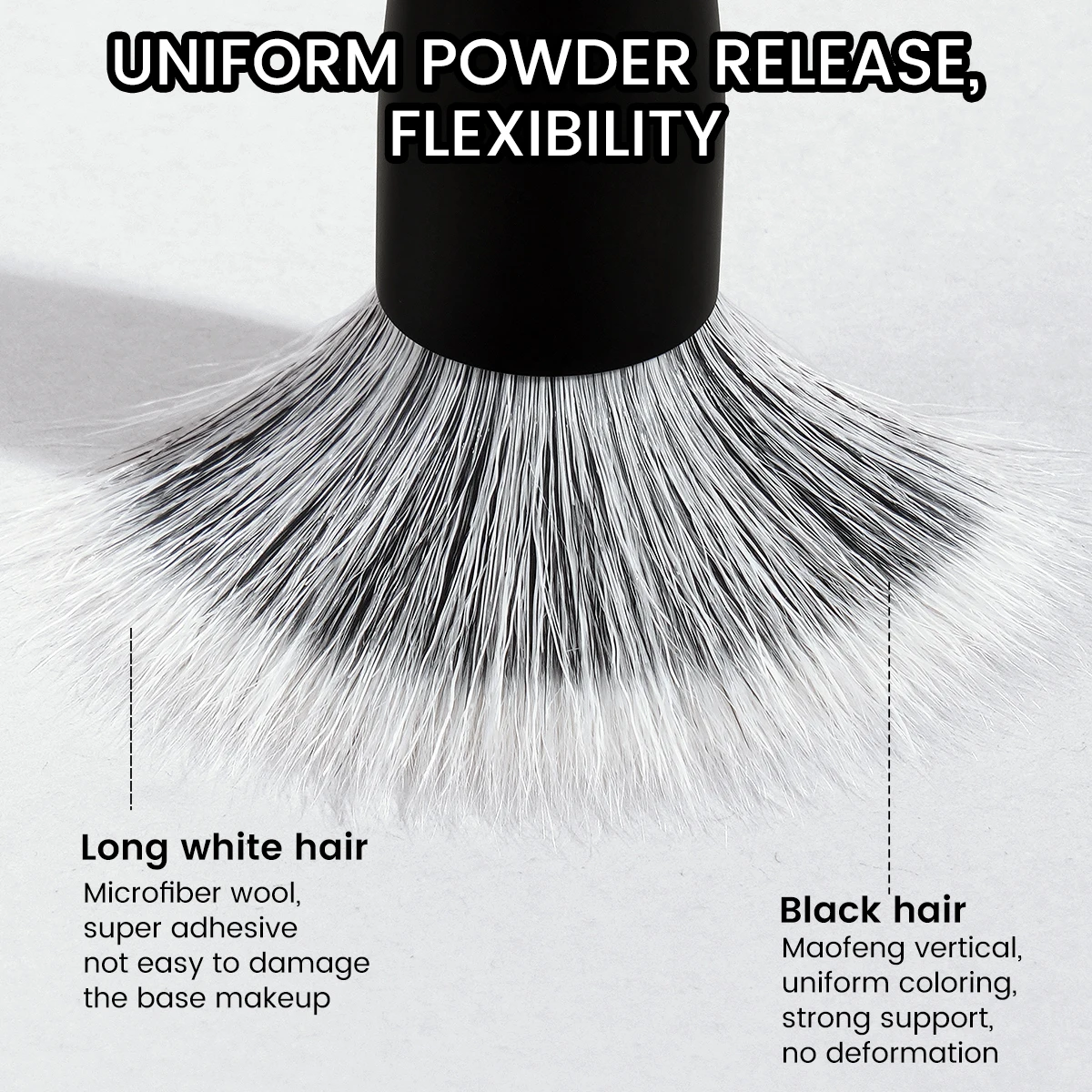 MAANGE 1pc プロフェッショナルブラッシュメイクブラシソフト密な毛ミネラルパウダー、化粧品ブレンド美容ツール歌舞伎ブラシ