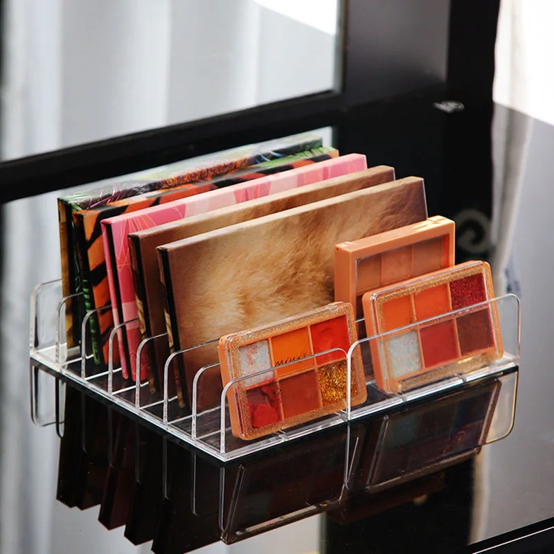 Modular Cosmetic Palette Organizer -Stackable Desktop Storage with Compartments,Premium Plastic Makeup Tray for Blush and Powder