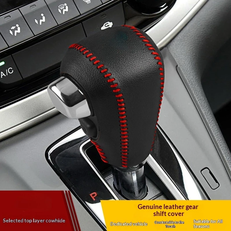 Leather Car Gear Collars Protector for Honda CRV CR-V 2012 - 2016 Interior Shift Knob Cover Automatic Accessories