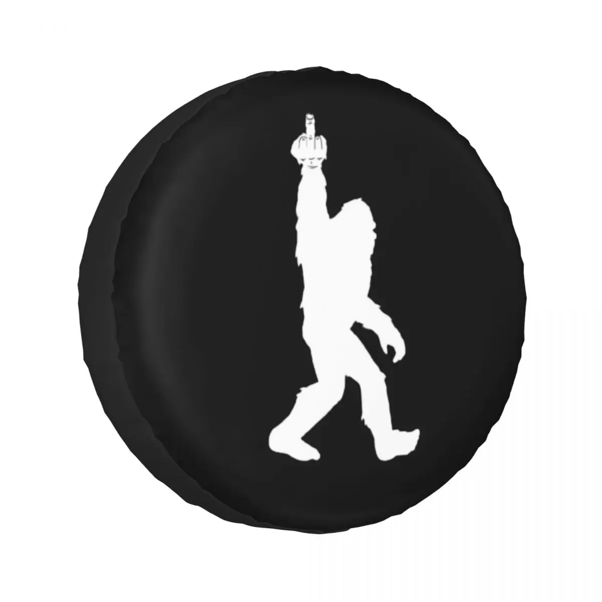 

Bigfoot Middle Finger Sasquatch Believers Spare Tire Cover for Jeep SUV RV 4WD Mitsubishi 4x4 Wheel Protector Covers