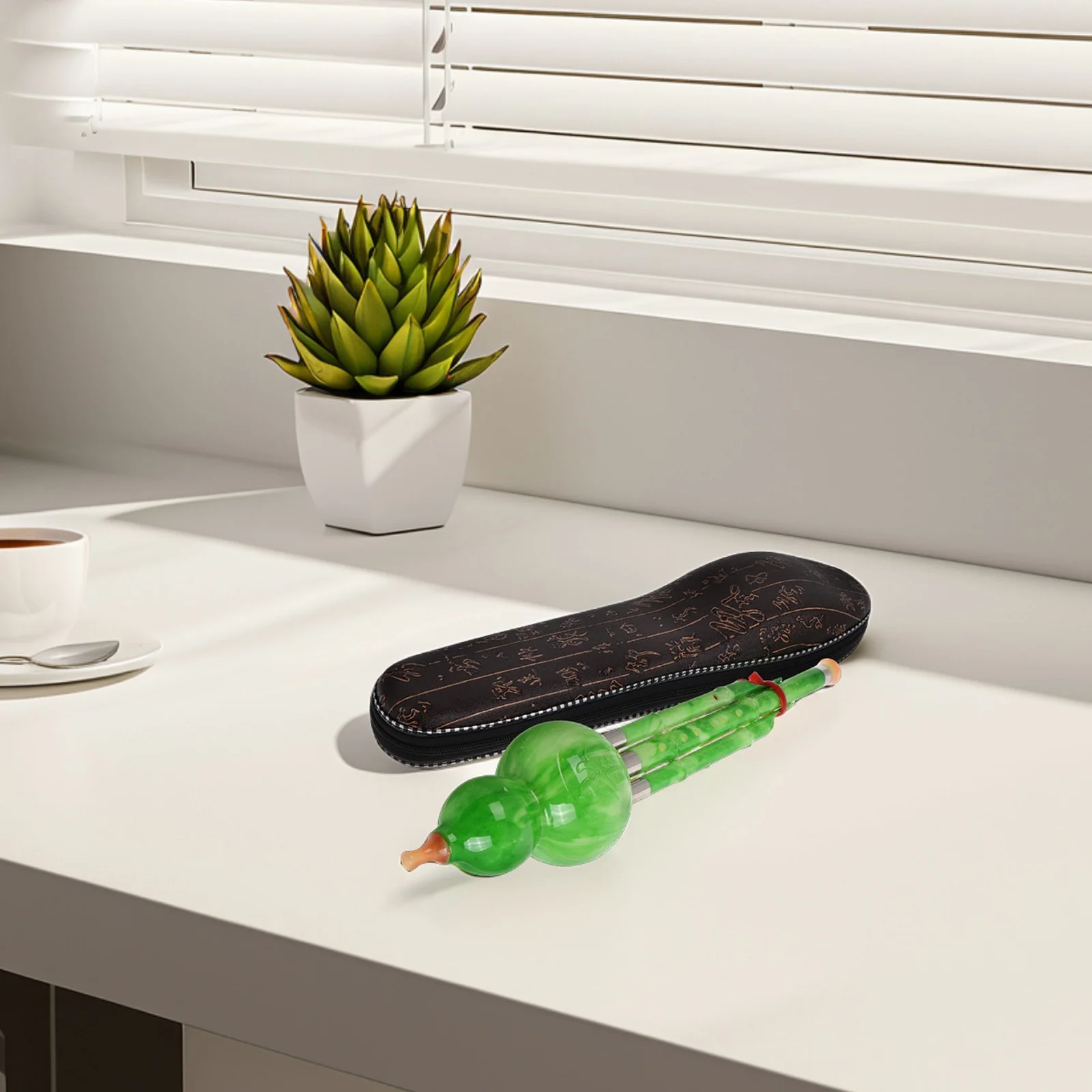 

C Key Hulusi Flute With Case Durable Resin Chinese Wind Instrument For Practice Performance Beginner Student