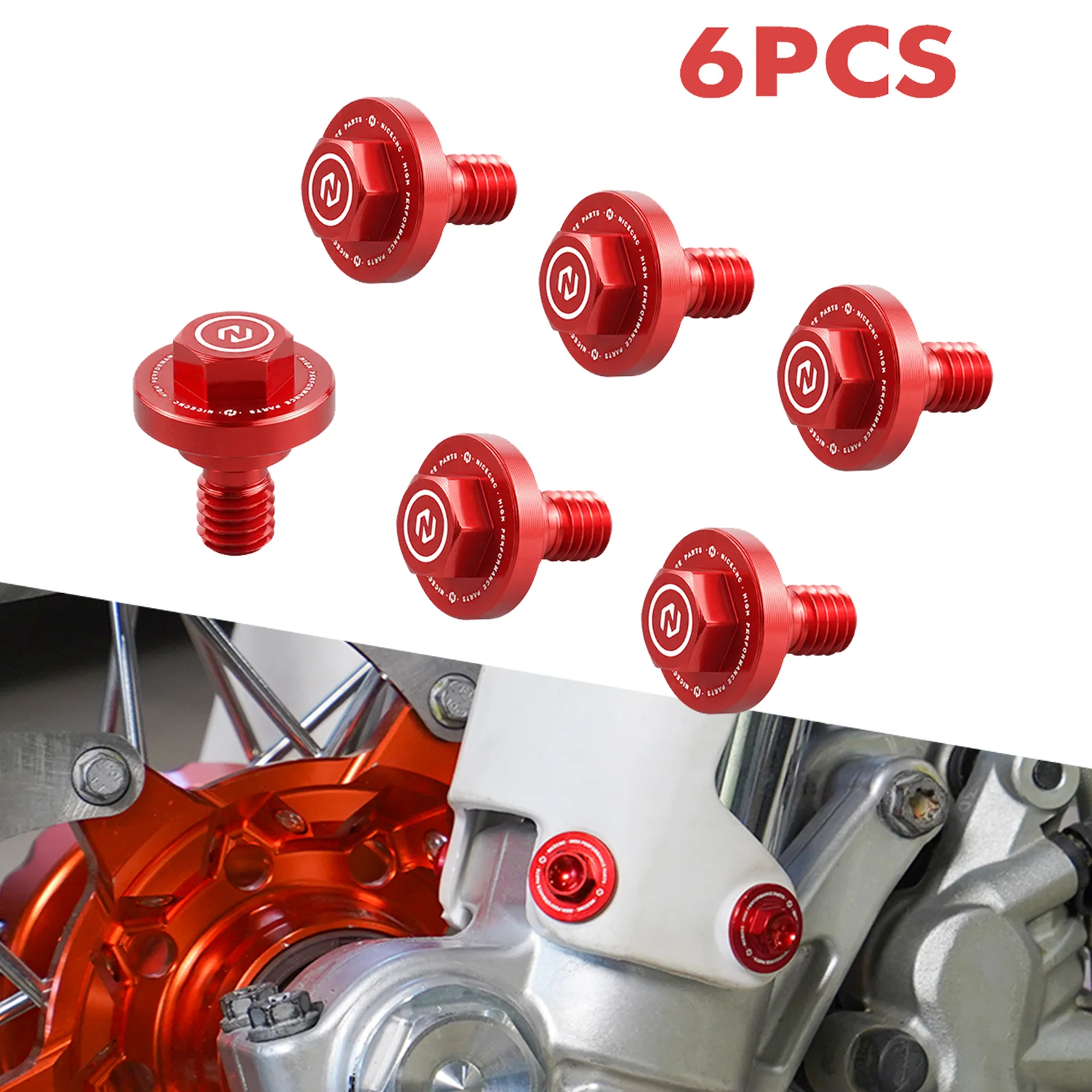 

Motorcycle For BETA RR RRS RX 125 200 250 300 350 390 430 480 500 XTRAINER 300 2024 2023 2022 6PCS M6×8 Fork Cover Bolts Screw