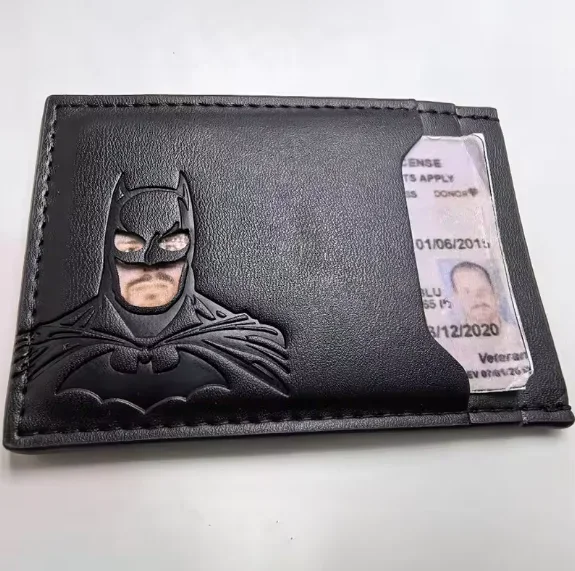2026 Leather Bat Wallet Personalized Superhero Mask Card Holder Bat  Heroic Wallet Gift Men Leather Slim Card Holder Case Wallet