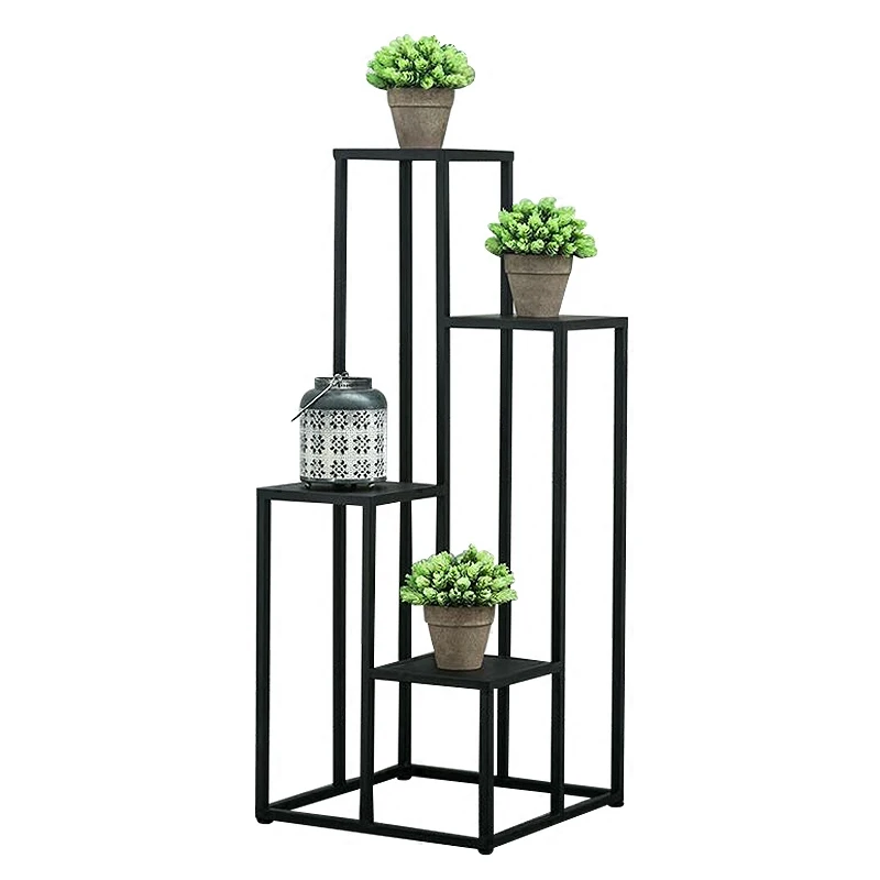 Wrought iron flower stand, living room multi-layer dill screen partition shelf, balcony ornament, interior decoration rack