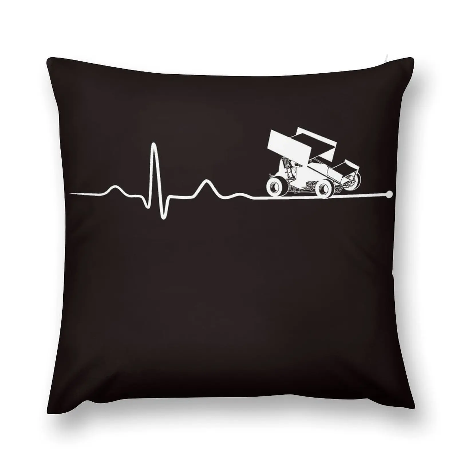 

SPRINT CAR RACING Sprint Car Racing Heartbeat Throw Pillow home decor items ornamental pillows pillow