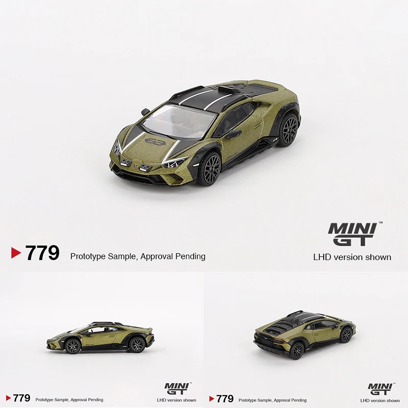 MINIGT 779 In Stock 1:64 Huracan Sterrato Verde Gea Matt Diecast Diorama Model Collection Toys