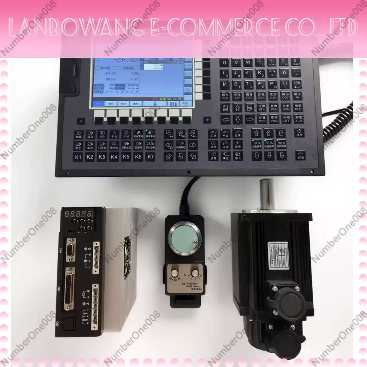 CNC Lathe Numerical Control System Double Axis Four Axis 980TC Controller Plus Servo Motor Set Machining Center Wide Number