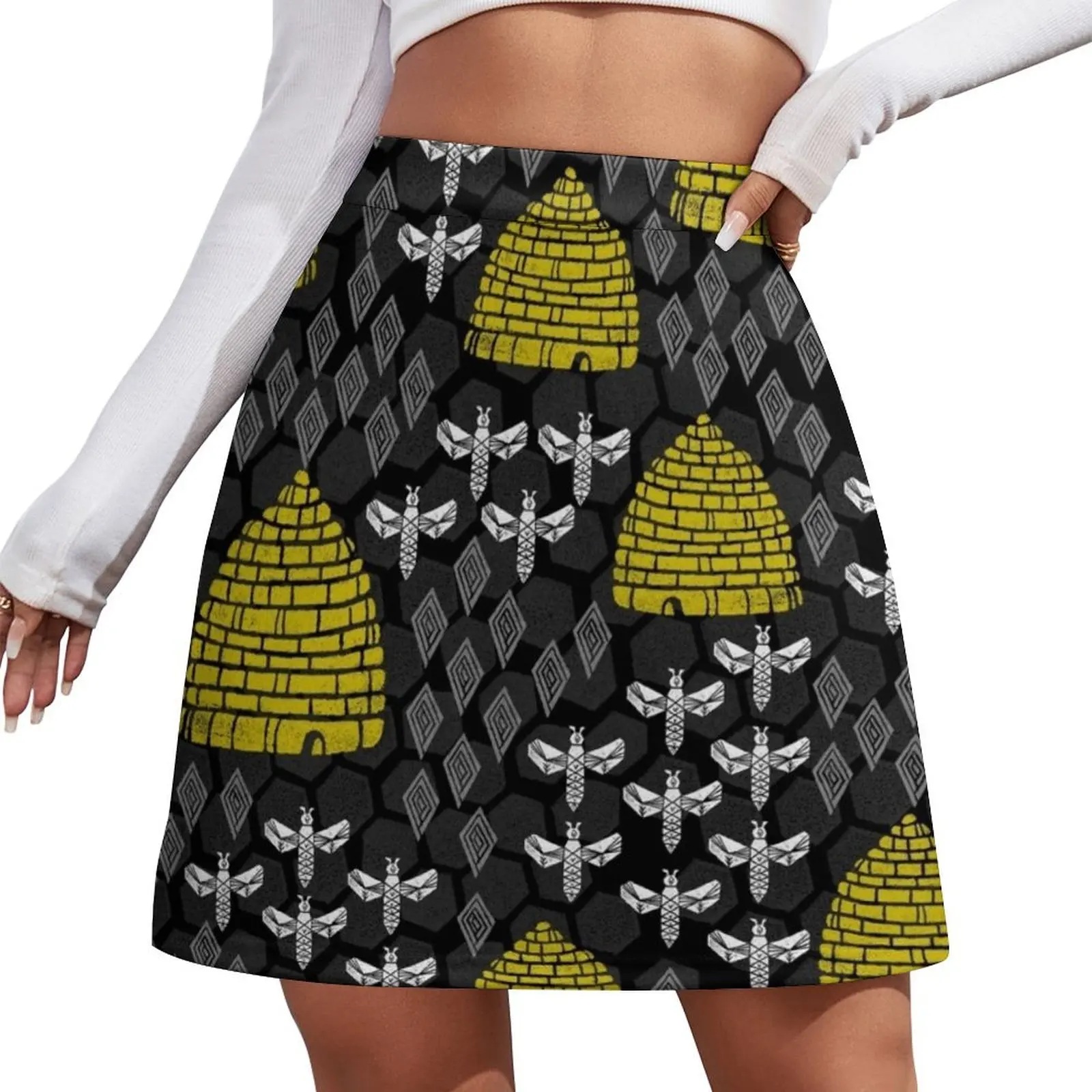 

Bees and Hives by Andrea Lauren Mini Skirt night club outfit fashion School skirt